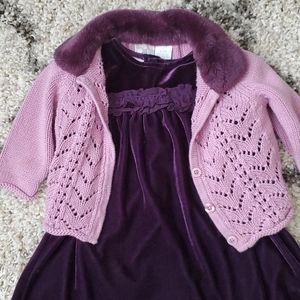 Koala Kids Velvet Dress and Coat